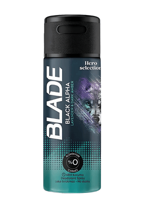 BLADE BODY SPRAY DEO BLACK ALPHA 0% ALUMINUM 150ML